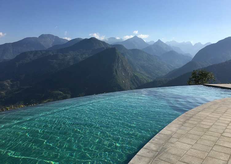 View from pool at Topas Ecolodge