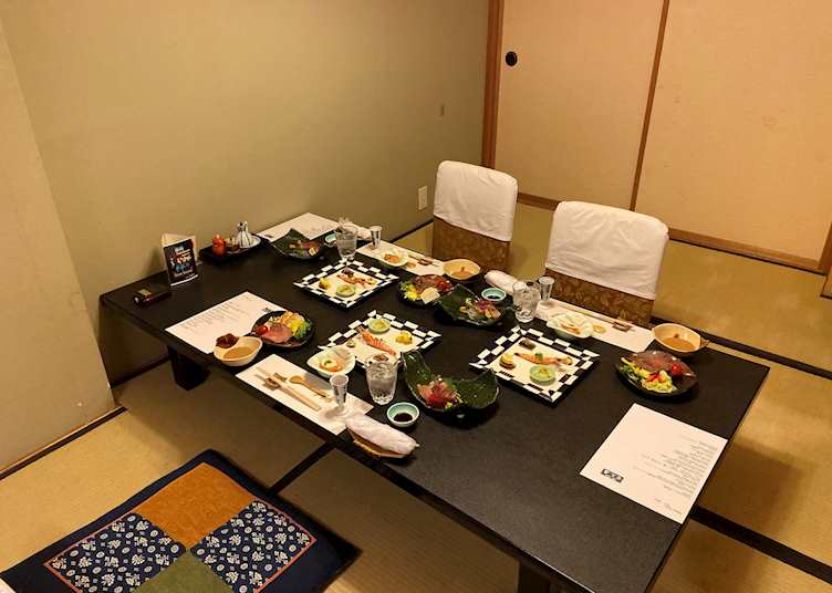 Dinner at the ryokan