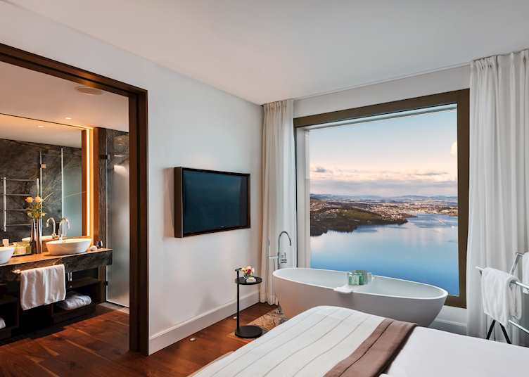 Lake views from the suites at Bürgenstock Hotel