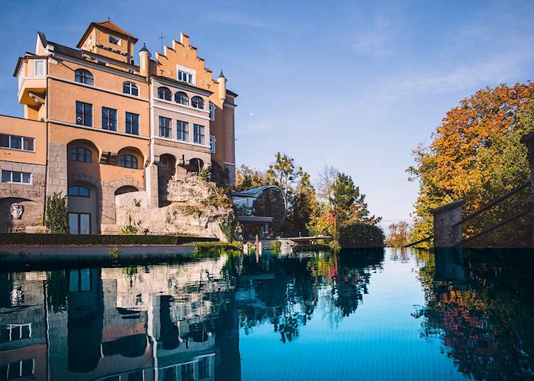 Pool area, Hotel Schloss Mönchstein