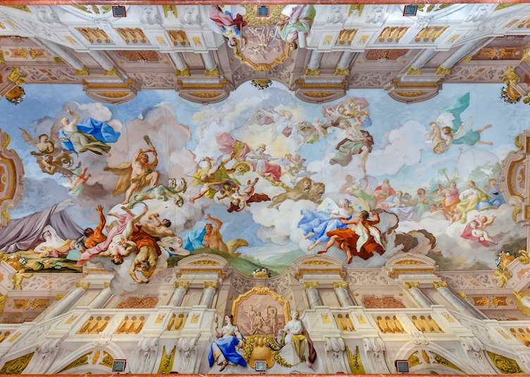 Paul Troger mural on the ceiling of Melk Abbey