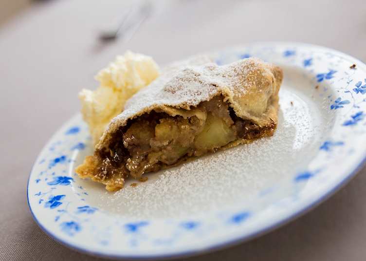 Finished apple strudel