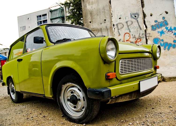 Lime green Trabant, Berlin