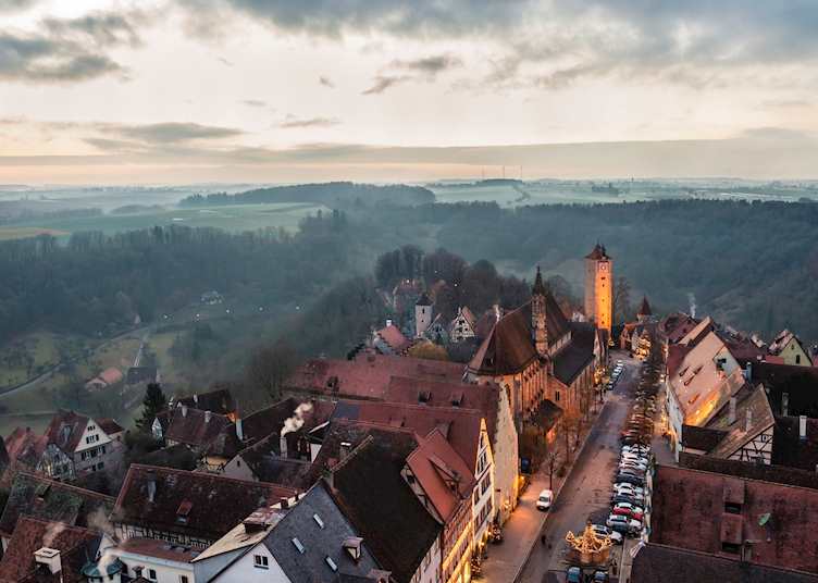 An aerial view of Rothenburg