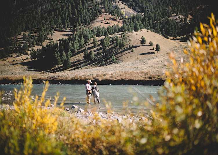 Fishing near Lone Mountain Ranch