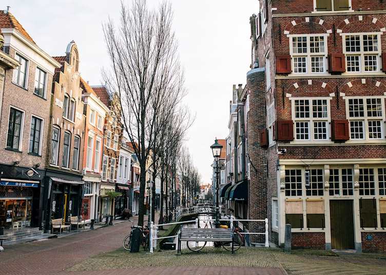 Shopping streets of Delft, Netherlands