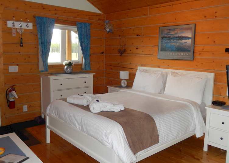 Cabin interior at Northern Lights Resort & Spa