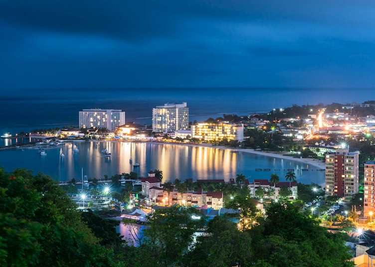 Ocho Rios at night, Jamaica