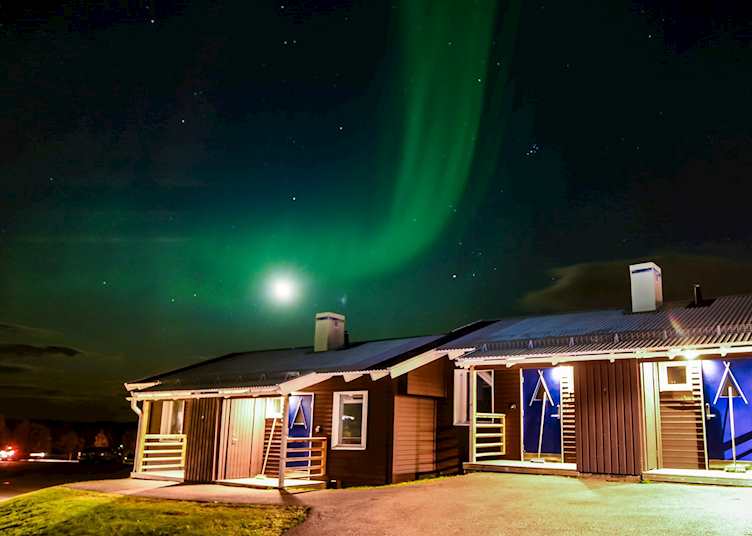 Camp Ripan under the northern lights