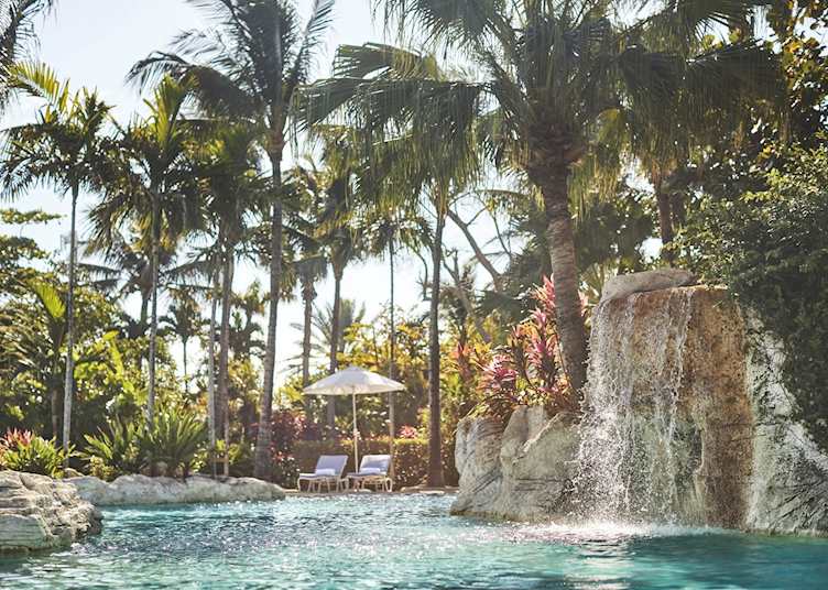 Pool and waterfall