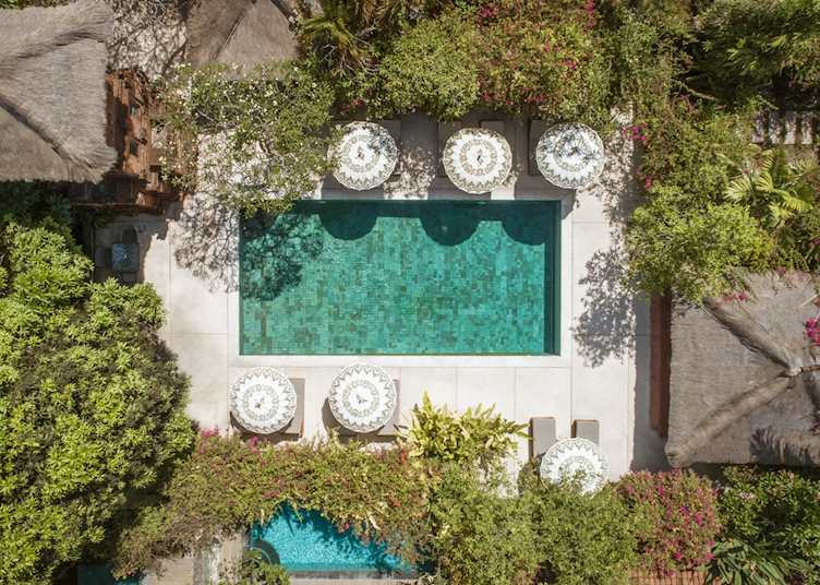 Aerial view of The Pavilions Bali pool