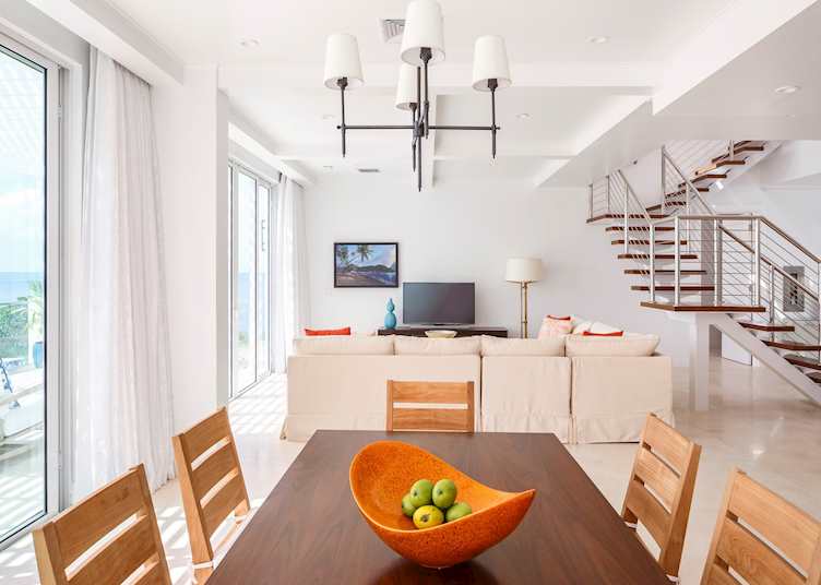 Interior of luxury beachfront villa