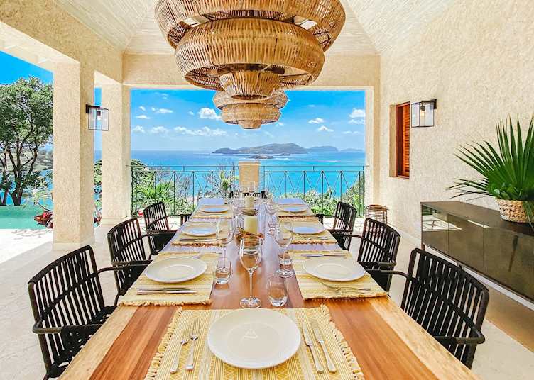 Covered dining area