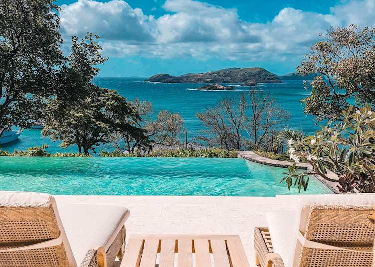 View over the bay from the pool