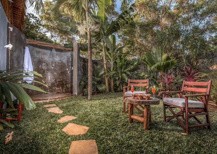 Private outdoor lounge at Superior Garden Room