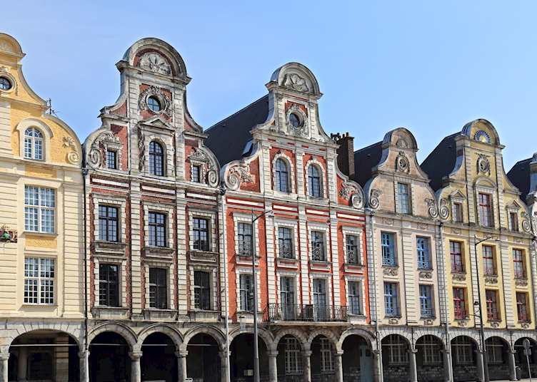 Historical gables on Grand Place in Arras