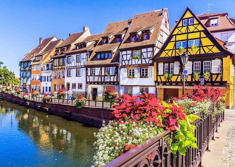 The half-timbered houses of Colmar