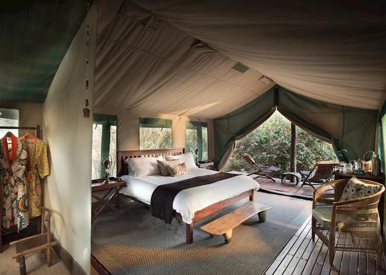 Standard tent at Kanga Camp