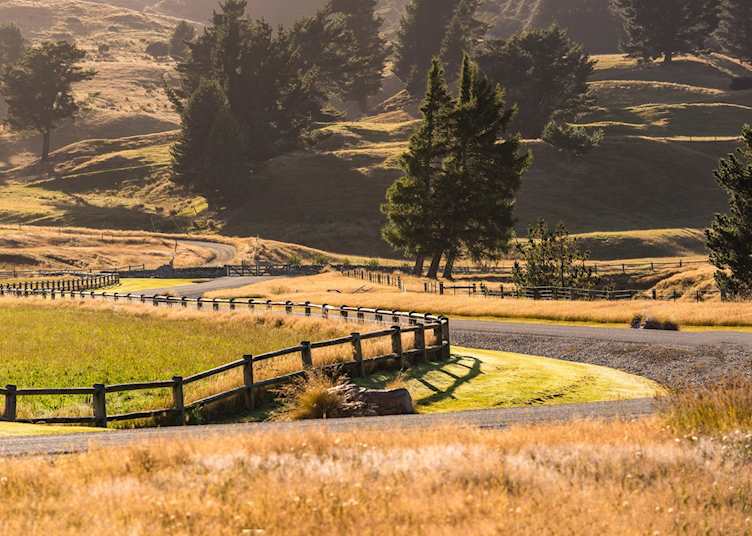 Entrance to Blanket Bay Lodge