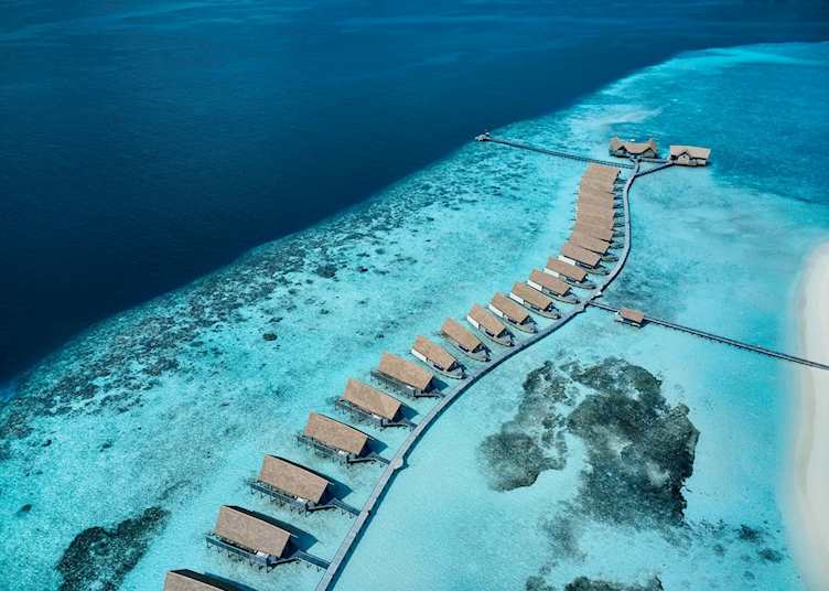 The water villas at COMO Cocoa Island