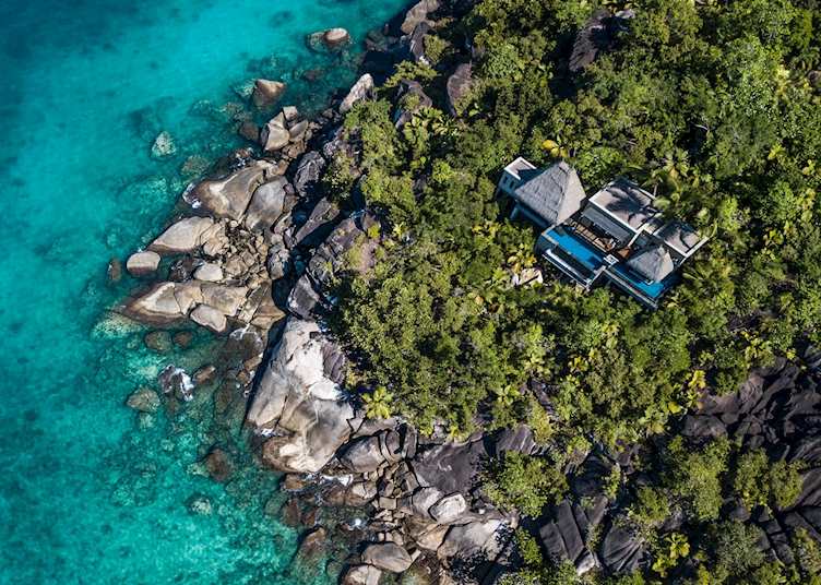 An aerial view of the villas at Anantara Maia Resort & Spa
