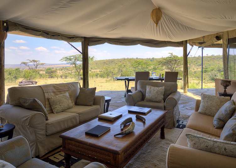 Seating area, Kicheche Valley Camp