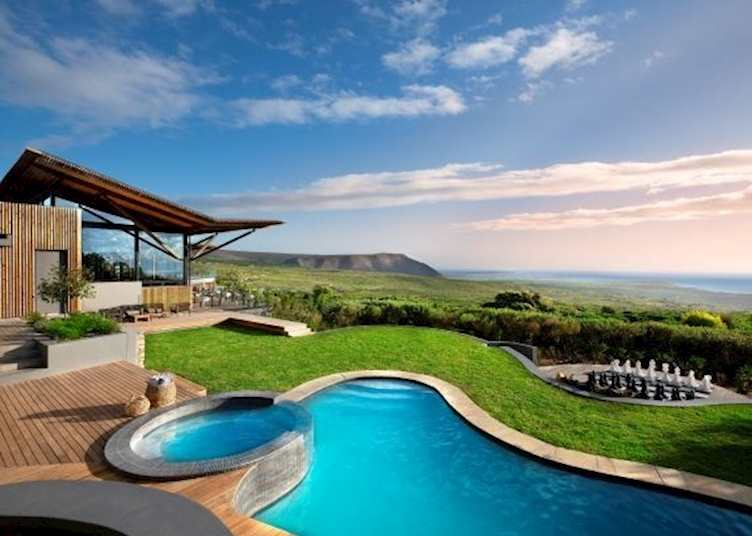 Grootbos view and swimming pool