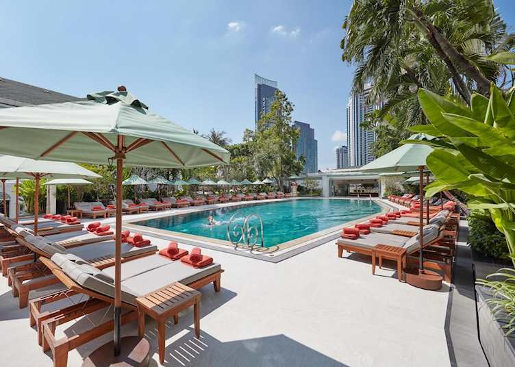 Pool area, Mandarin Oriental