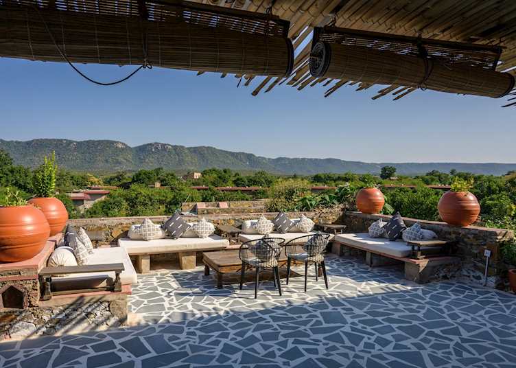 View from the rooftop restaurant, Utsav Camp Sariska
