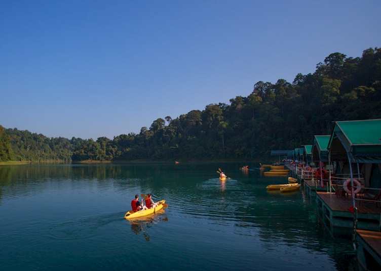 Kayaking at Elephant Hills Lake Camp