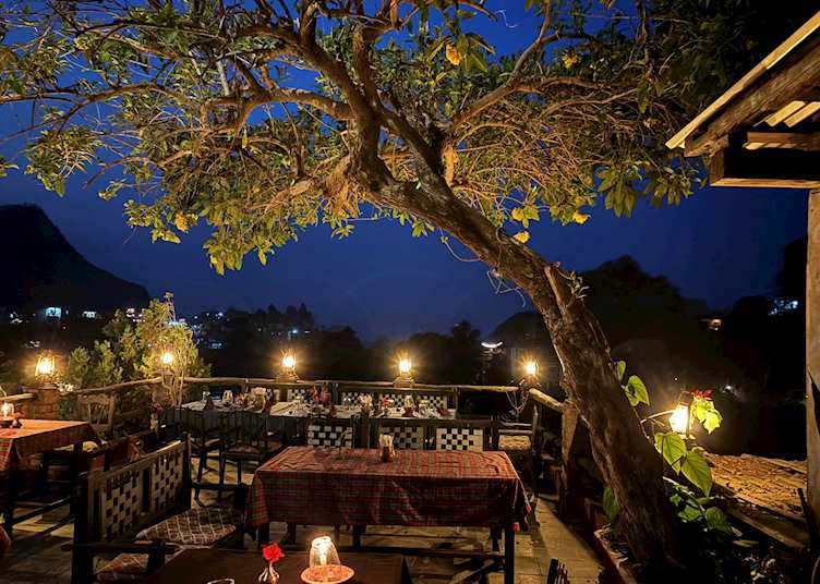 Outdoor dining space
