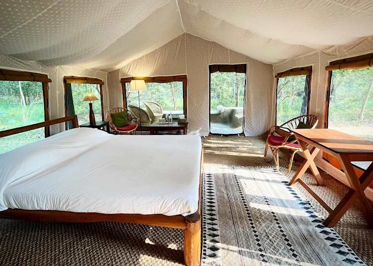 Tented accommodation at Shergarh
