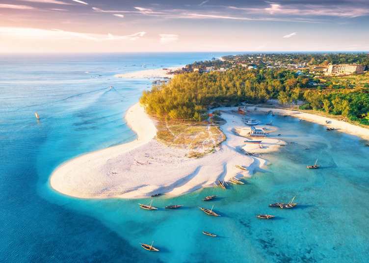 Aerial view of Zanzibar