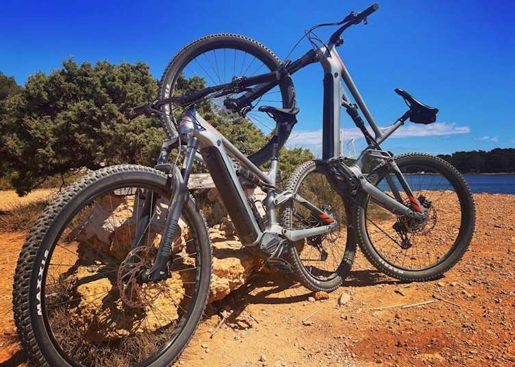 Mountain bikes at Sa Caleta, Ibiza