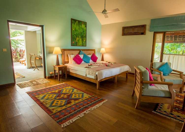 Tastefully decorated cottages at Neeleshwar Hermitage