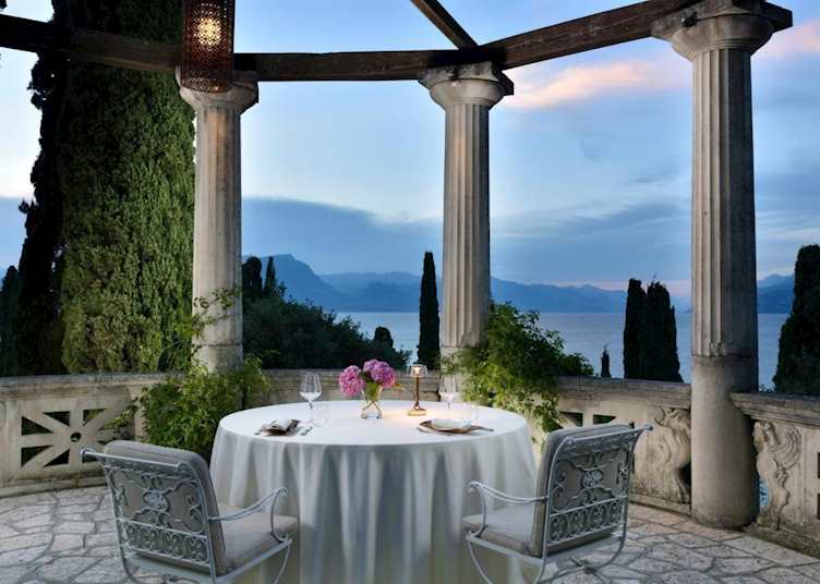 Restaurant terrace at Villa Cortine