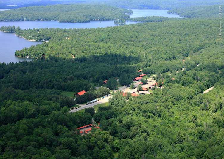 Haliburton Forest Wildlife Reserve aerial view, Ontario