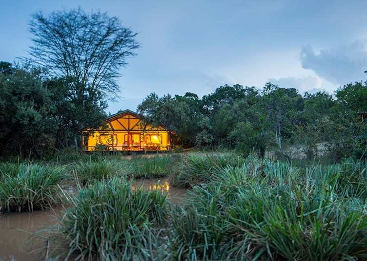 Mara House, view of the house from the watering hole
