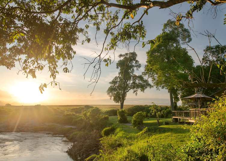 Views of the Talek River from Rekero Tented Camp