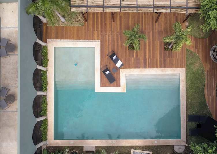 Aerial view pool, Antelar Casa Destino 