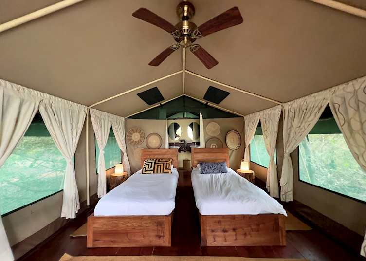 Tent interior, Selous Impala Camp