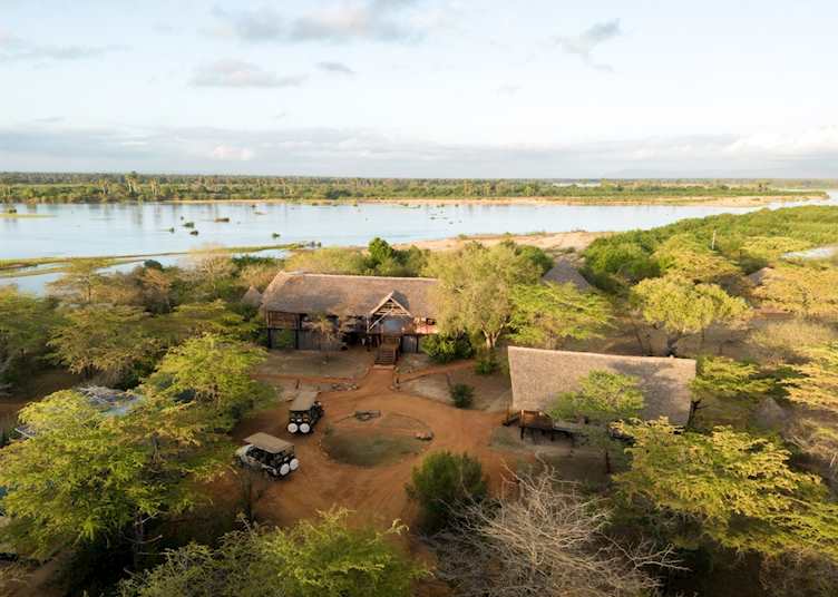 Aerial view of Selous Impala Camp