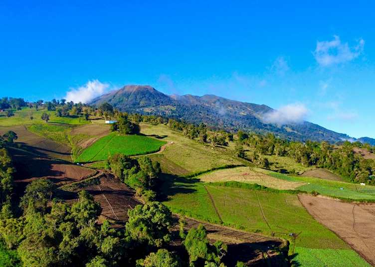Aerial view of Turrialba Volcano