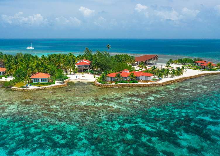 Aerial View, Ray Caye Island Resort