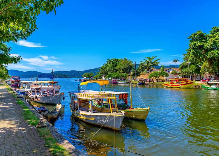 Boats in Paraty, Brazil