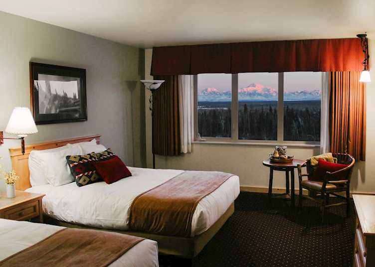 Two queen mountain view room, Talkeetna Alaskan Lodge, Talkeetna