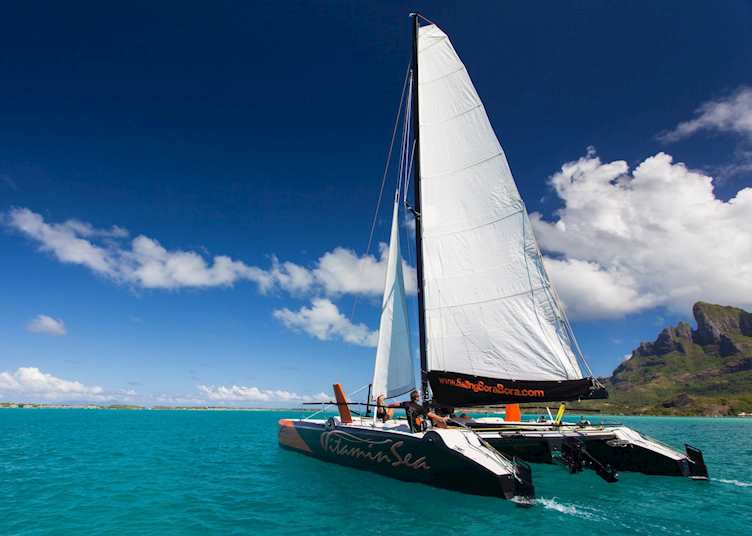 Morning Sailing Cruise by Catamaran (Vitamin Sea) : Sailing Cruise by Catamaran - Quote, Bora Bora