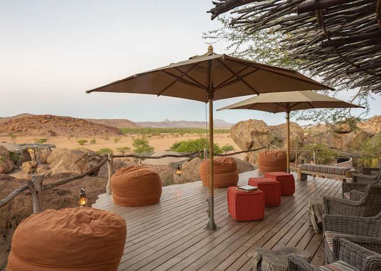 Lounge deck, Camp Kipwe, Damaraland, Namibia
