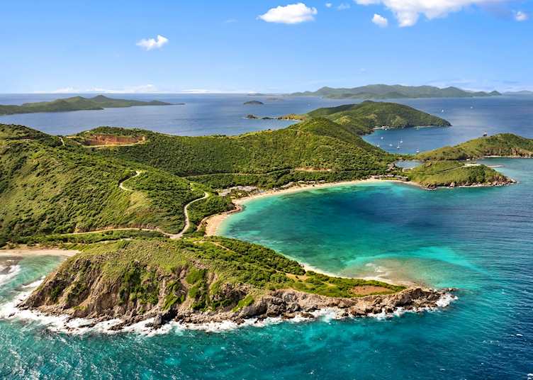 Island aerial view, Peter Island Resort and Spa