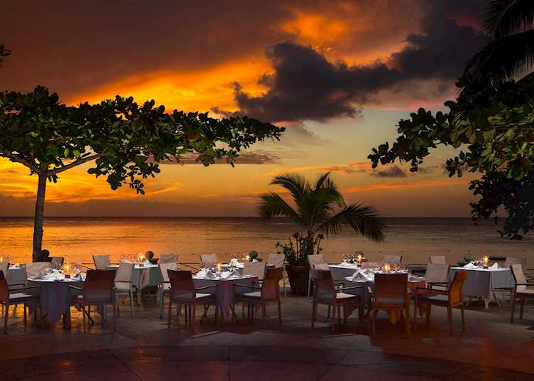 Sunset dining, Round Hill Hotel and Villas